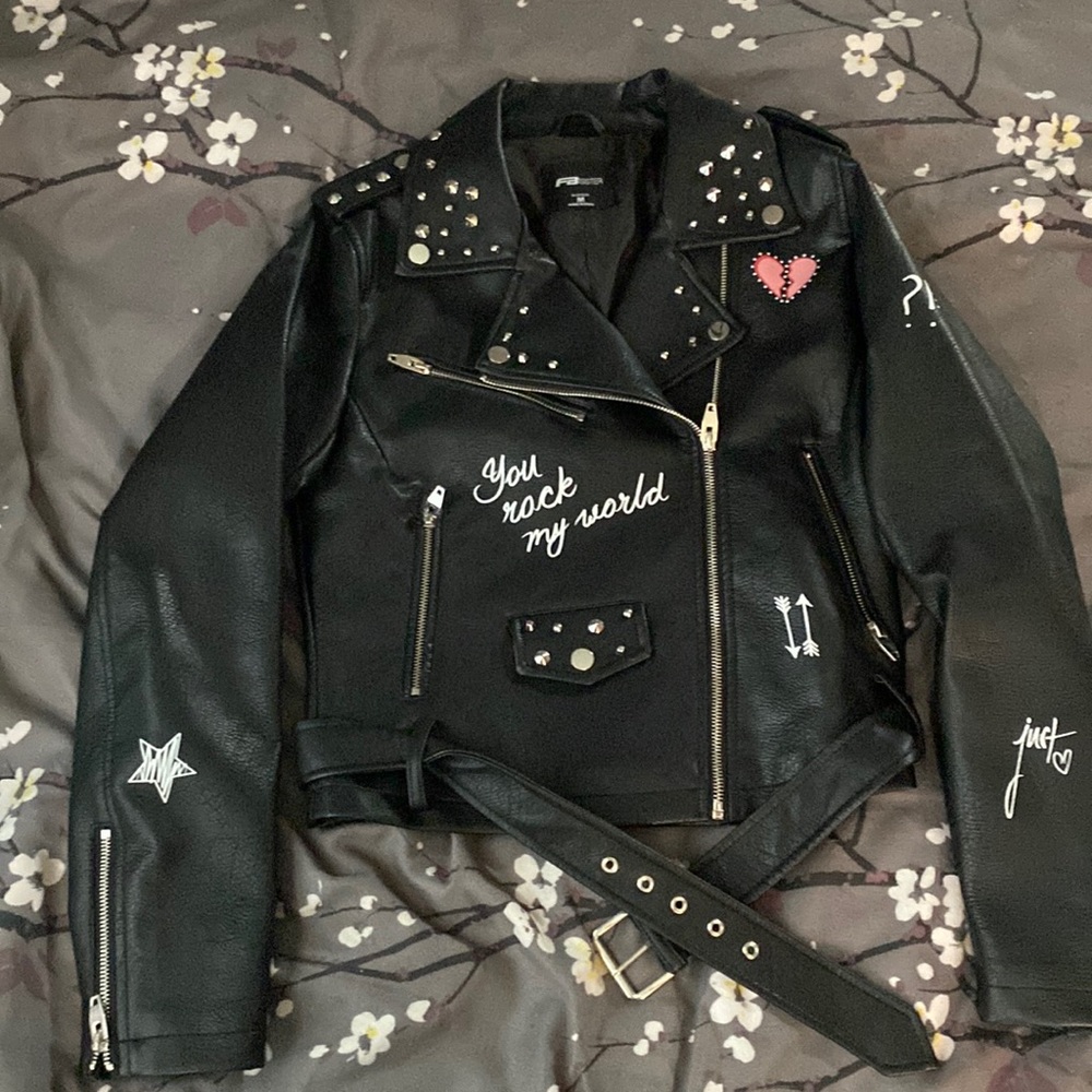 Faux leather jacket Rock n Roll style